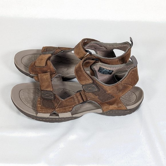 Clarks Mens ROCK Leather AdJ. Sandal 12M main image 4